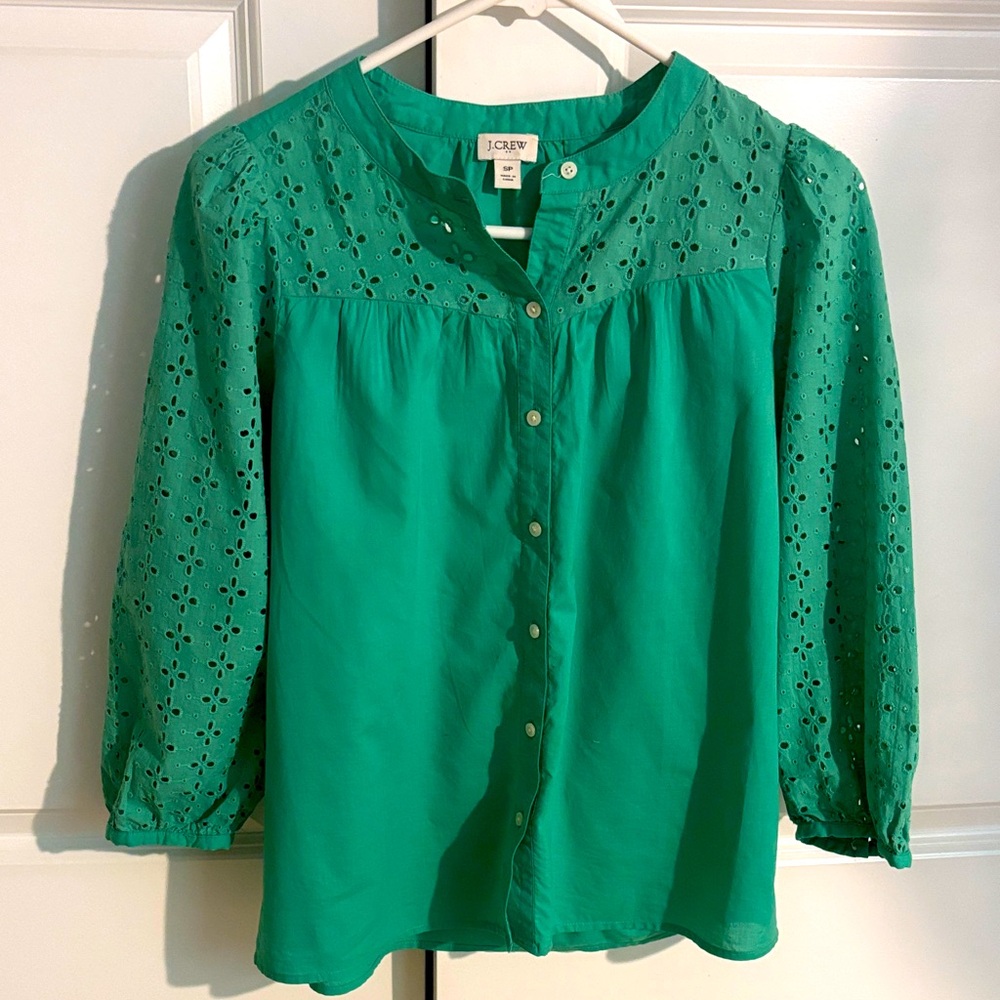 J.Crew eyelet bouse (small)